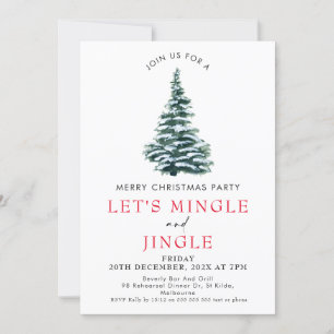 Mingle Jingle Christmas Tree Christmas Party Invitation