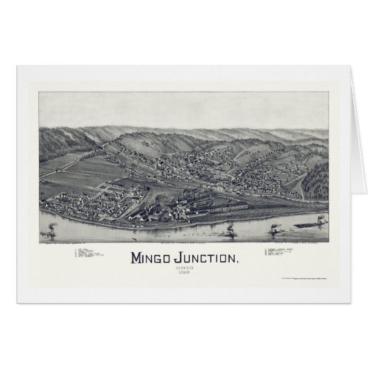 Mingo Junction, OH Panoramic Map - 1895 Cards (Front Horizontal)