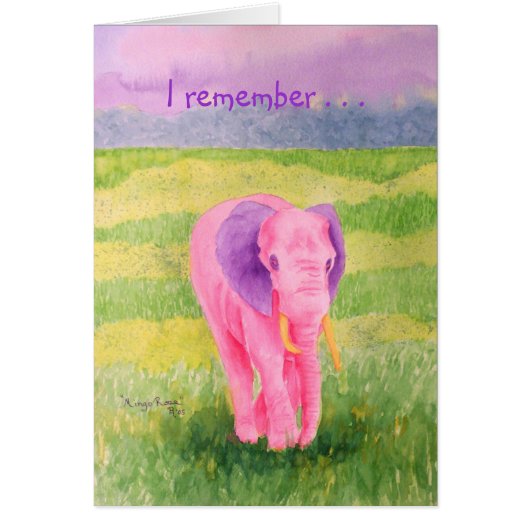 Mingo Rose I Remember . . . Card (Front)