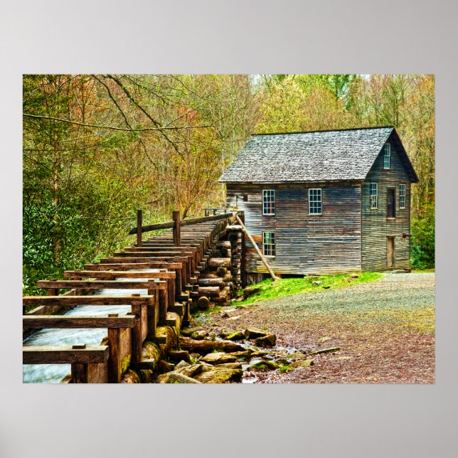 Mingus Mill, Great Smoky Mountains Poster (Front)