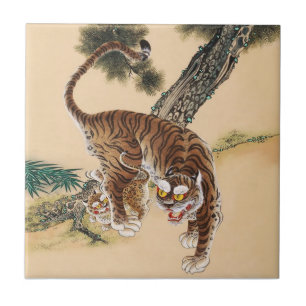 Minhwa Korean Ugly Tiger Ceramic Tile