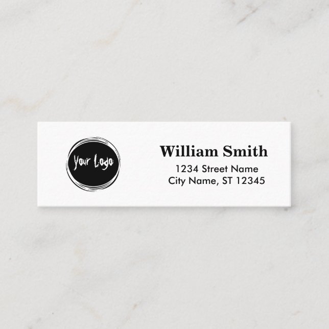 Mini, 3.0" x 1.0" mini business card (Front)