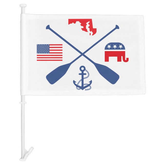 Mini ACM Flag, Great for your Boat or Car!  Car Fl Flag (Front)