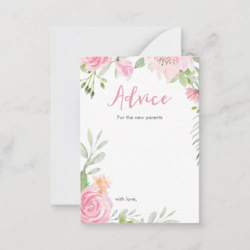 Mini Advice for new parents Baby Shower cards