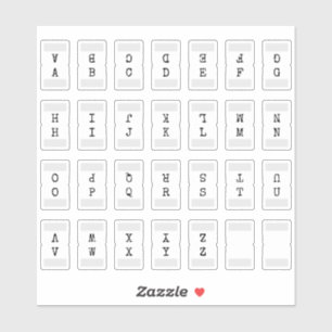 Mini Alphabet Index Tab Page Divider Tab Folded Sticker