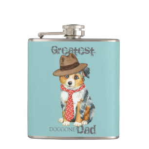Mini American Shepherd Dad Flask