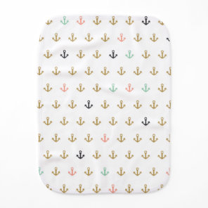 Mini Anchor Pattern Baby Burp Cloth