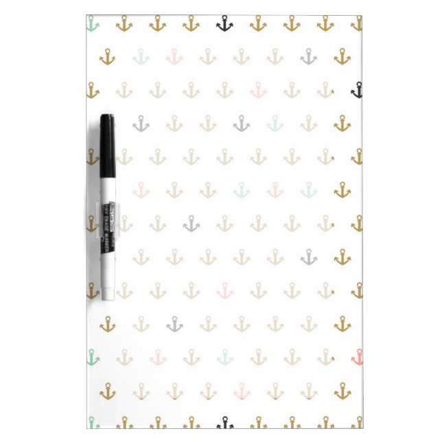 Mini Anchor Pattern Dry Erase Board (Front)