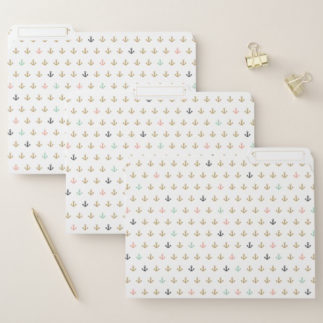 Mini Anchor Pattern File Folder (Set)