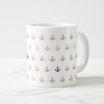 Mini Anchor Pattern Giant Coffee Mug