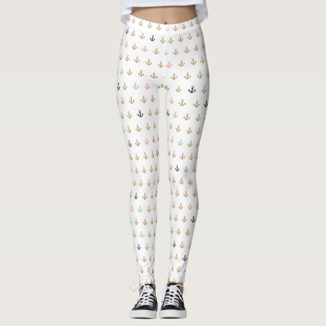 Mini Anchor Pattern Leggings (Front)