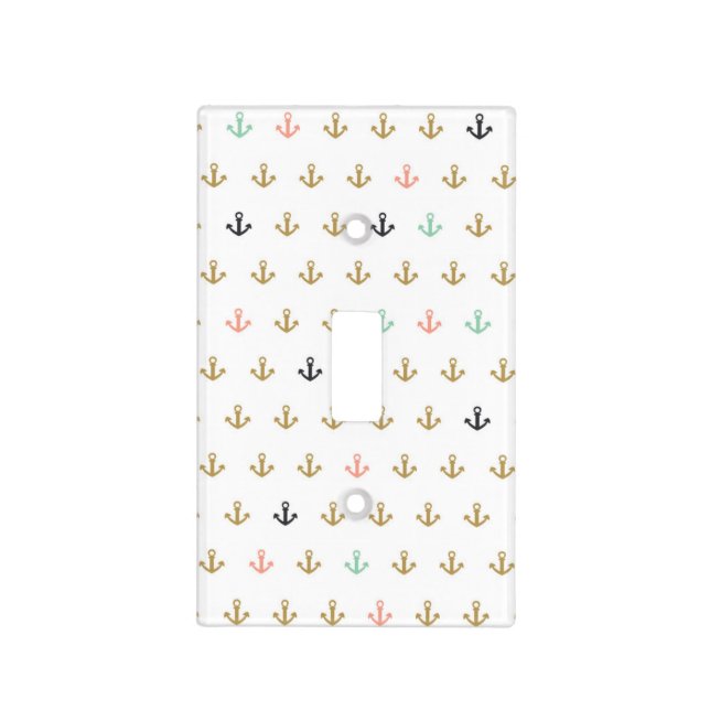 Mini Anchor Pattern Light Switch Cover (Front)
