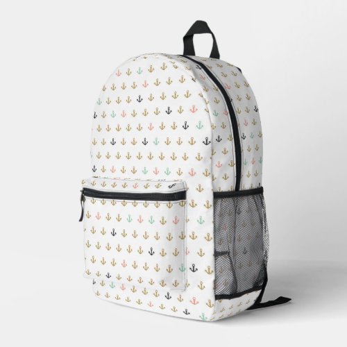 Mini Anchor Pattern Printed Backpack