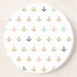 Mini Anchor Pattern Sandstone Coaster