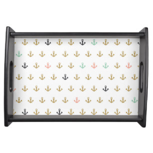 Mini Anchor Pattern Serving Tray