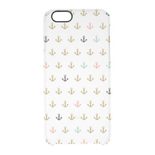 Mini Anchor Pattern Clear iPhone 6/6S Case