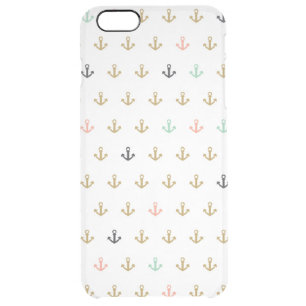 Mini Anchor Pattern Clear iPhone 6 Plus Case