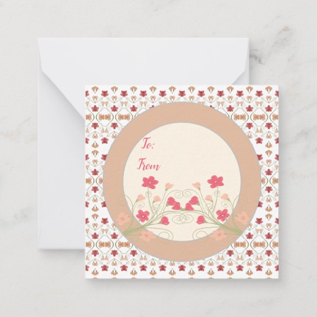 Mini And Decorative With Envelope Note Card (Back)