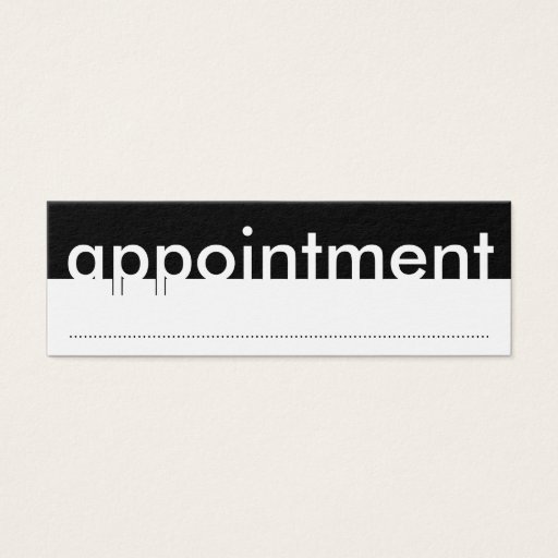 Customizable mini appointment card business card templates
