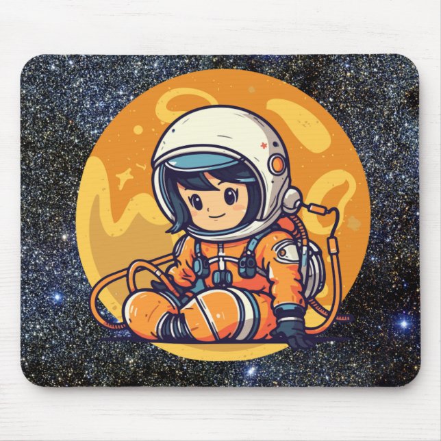 Mini Astronaut Adventures Mouse Pad (Front)