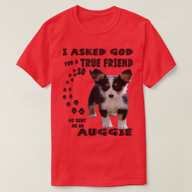 Mini Auggie Quote Mom Dad Lover Print, Cute Aussie T-Shirt (Design Front)