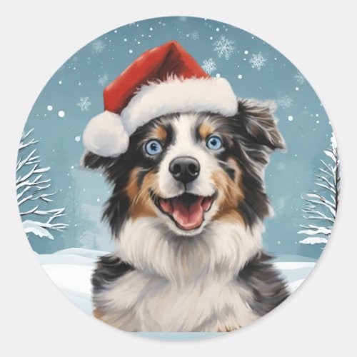 Mini Aussie 2 Holiday Stickers