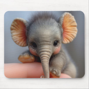 Mini baby elephant mouse pad