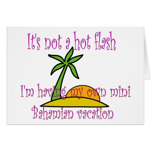 Mini Bahamian vacation Cards (Front Horizontal)
