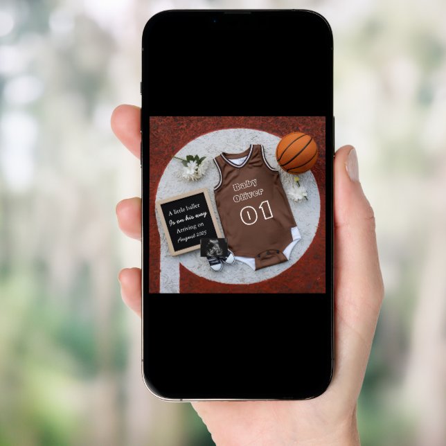 Mini baller basket ball  pregnancy announcement  (Front Digital)