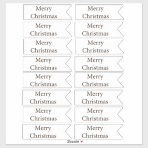 Mini banner Merry Christmas gift tag set Sticker