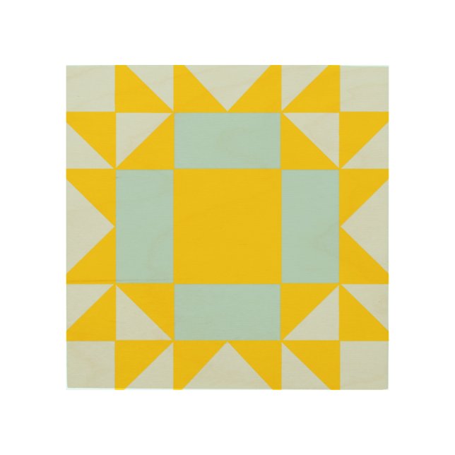 Mini Barn Quilt Arizona Star Wood Wall Art (Front)