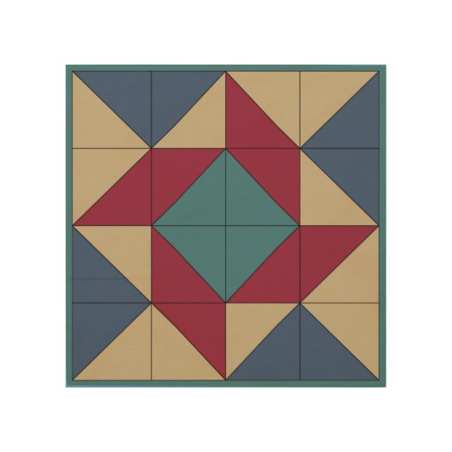 Mini Barn Quilt Whirlpool Wood Wall Art (Front)
