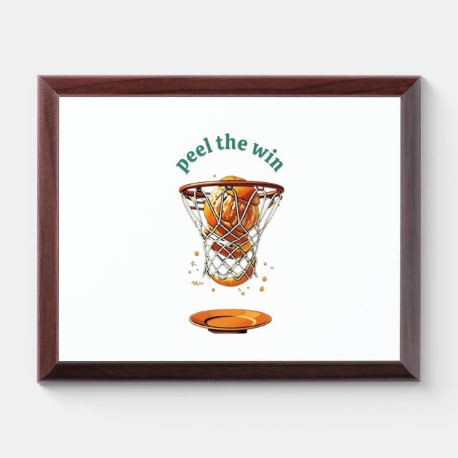 Mini Basketball Hoop Award Plaque (Horizontal)