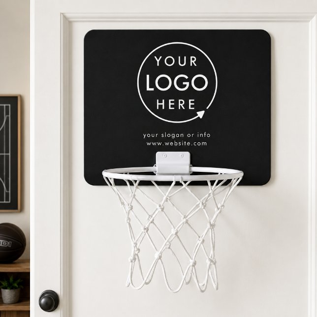 Mini Basketball Hoop | Logo Office Game Merch Gift (Custom logo mini basketball hoop for office game rooms, gyms, kids rooms, and team spaces.)