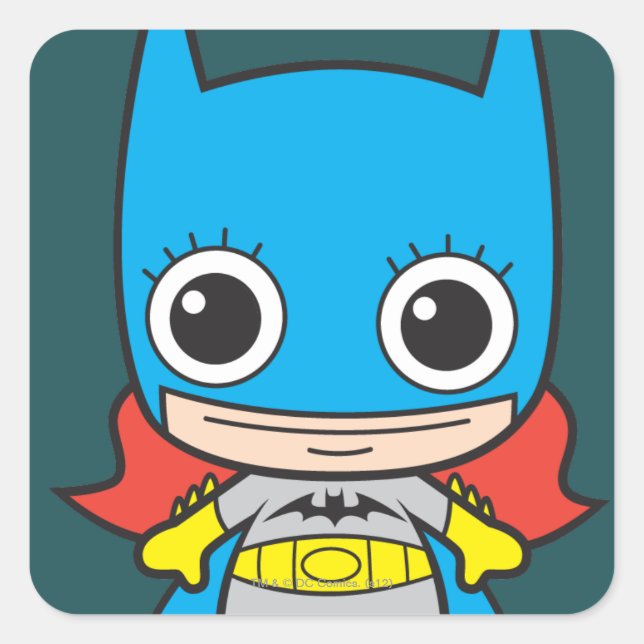 Mini Batgirl Square Sticker (Front)
