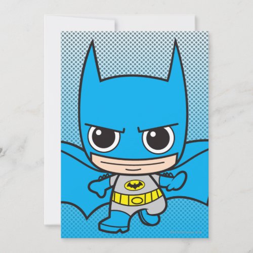Chibi Batman Running Personalized Invitations