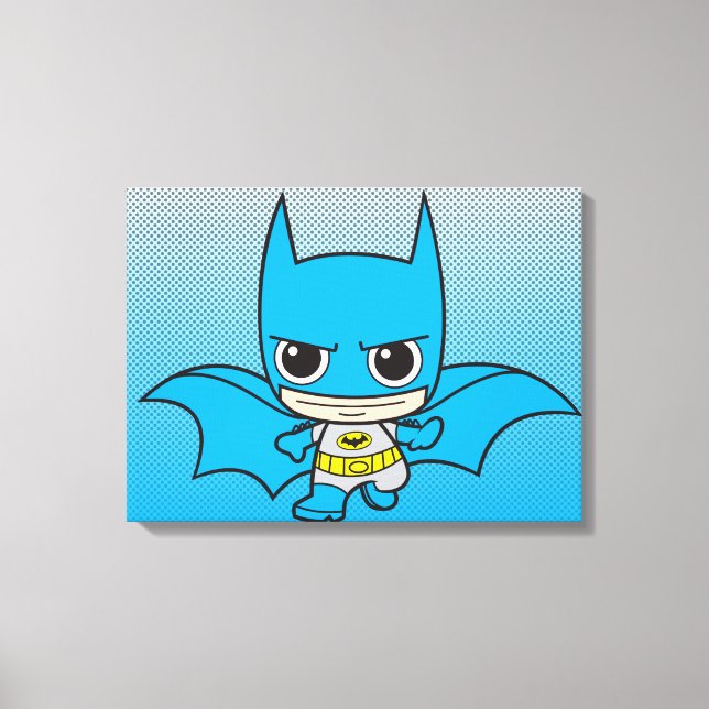 Mini Batman Running Canvas Print (Front)