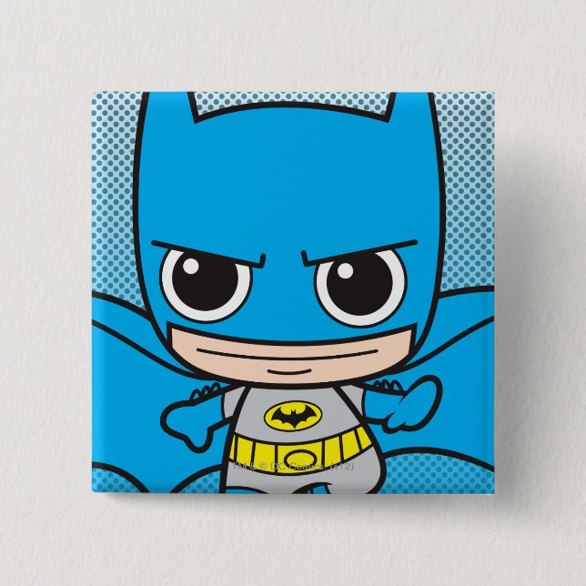 Mini Batman Running Pinback Button (Front)