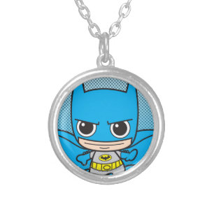 Mini Batman Running Silver Plated Necklace