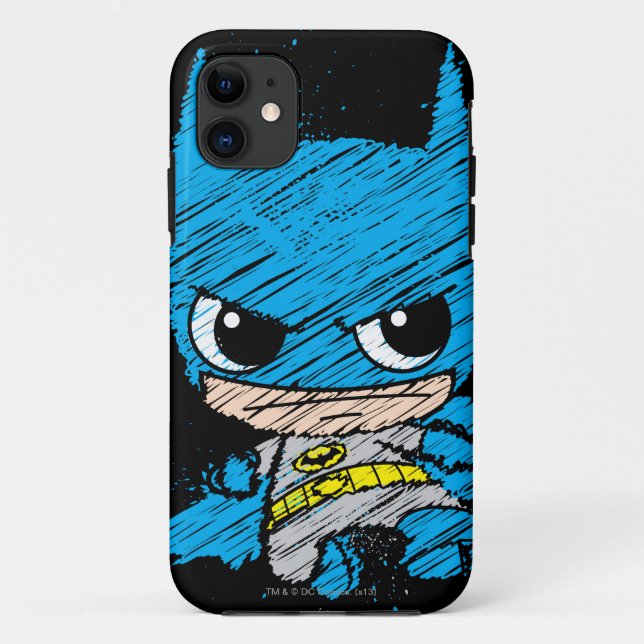 Mini Batman Sketch Case-Mate iPhone Case (Back)