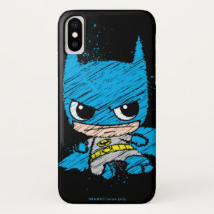 Mini Batman Sketch iPhone X Case