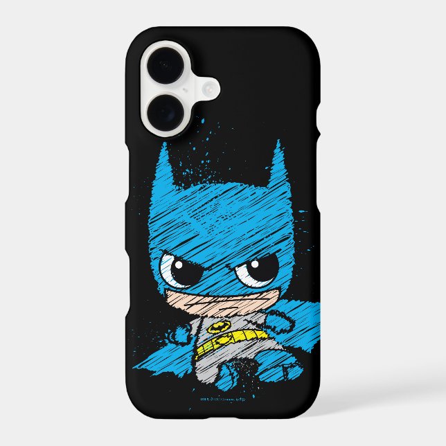 Mini Batman Sketch Iphone Case (Back)