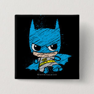 Mini Batman Sketch Pinback Button