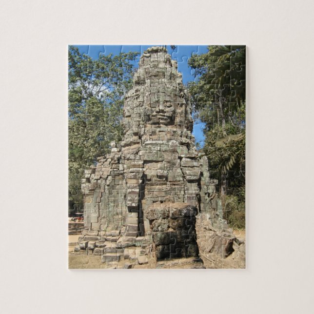 Mini Bayon ... Ta Prohm, Siem Reap, Cambodia Jigsaw Puzzle (Vertical)