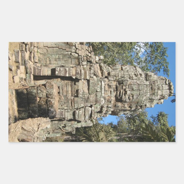 Mini Bayon ... Ta Prohm, Siem Reap, Cambodia Rectangular Sticker (Front)