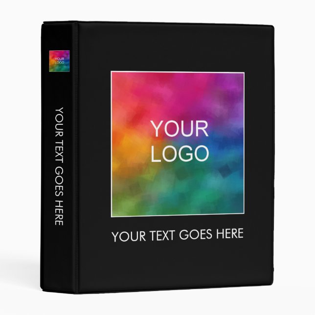 Mini Binders Your Logo Text Here Elegant Modern (Front/Spine)