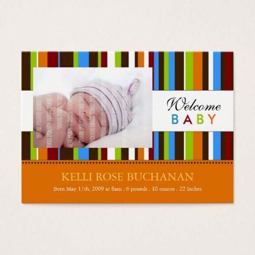 Mini Birth Announcement Cards Business Card