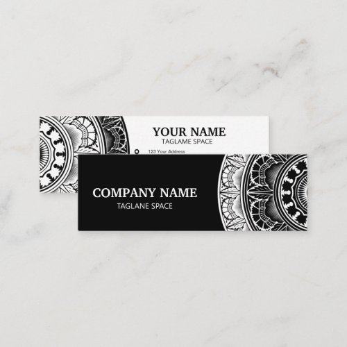 Mini Black and White Business Card