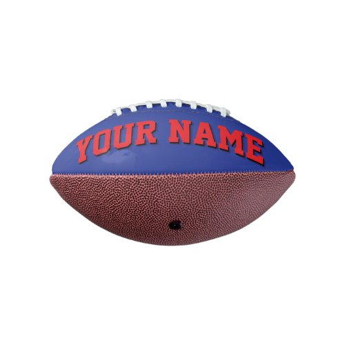 Mini BLUE AND RED Personalized Football