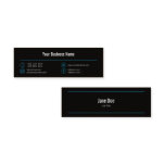 Mini Blue Business Elegant Lines Icons Black Mini Business Card Mini Blue Business Elegant Lines Icons Black Mini Business Card